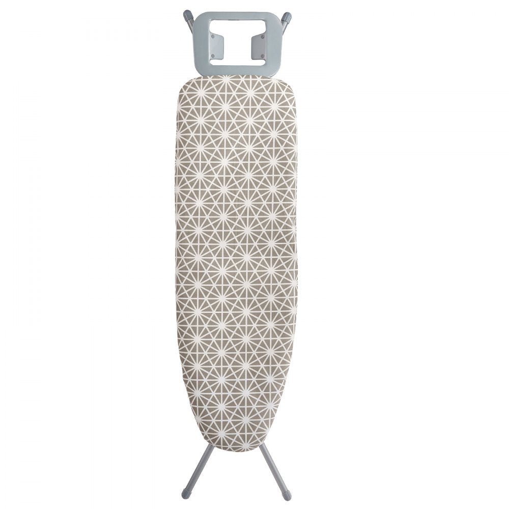 VEVOR Ironing Board with Large 51 x 13 Ironing Surface, Thickened 4 Layers Iron Board with Heat Resistant Cover and 100% Cotton Cover, 7 Adjustable Heights Ironing Board for Home Laundry Room Use 