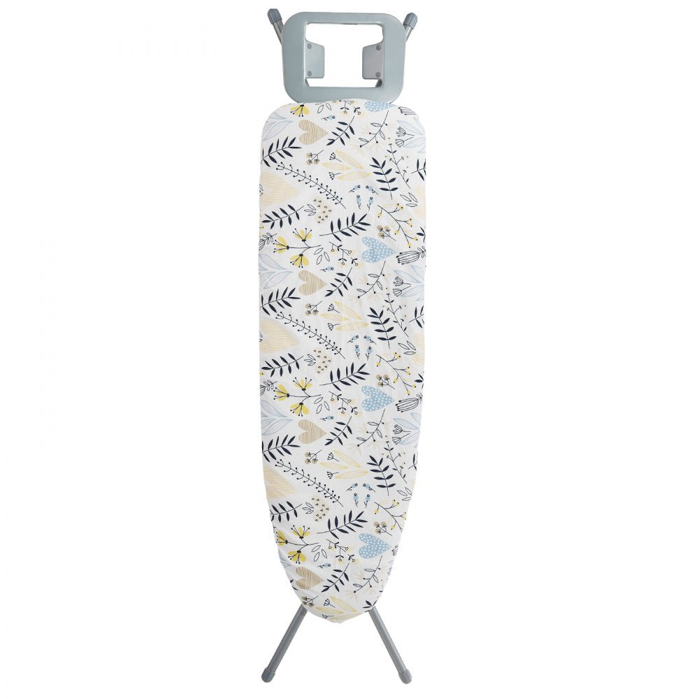VEVOR Ironing Board with Large 51 x 13 Ironing Surface, Thickened 4 Layers Iron Board with Heat Resistant Cover and 100% Cotton Cover, 7 Adjustable Heights Ironing Board for Home Laundry Room Use 