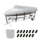 VEVOR Boat Cover, 17'-19' Trailerable Waterproof Boat Cover, 600D Marine Grade PU Oxford, with Motor Cover and Buckle Straps, for V-Hull, Tri-Hull, Fish Ski Boat, Runabout, Bass Boat, Grey