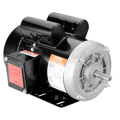 VEVOR 1.5HP Electric Motor 3450RPM AC115V/230V 56 Frame 1-Phase 5/8" Keyed Shaft 
