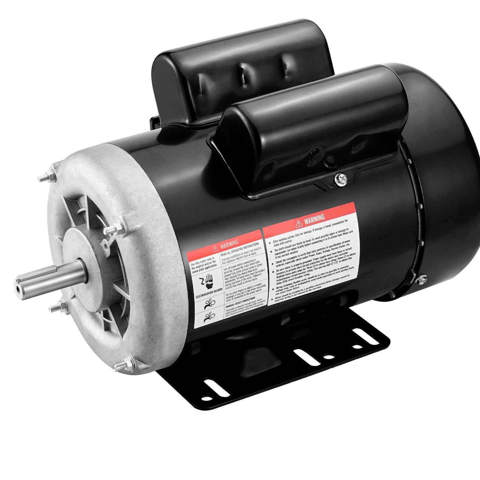 VEVOR 1.5HP Electric Motor 3450RPM AC115V/230V 56 Frame 1-Phase 5/8" Keyed Shaft 