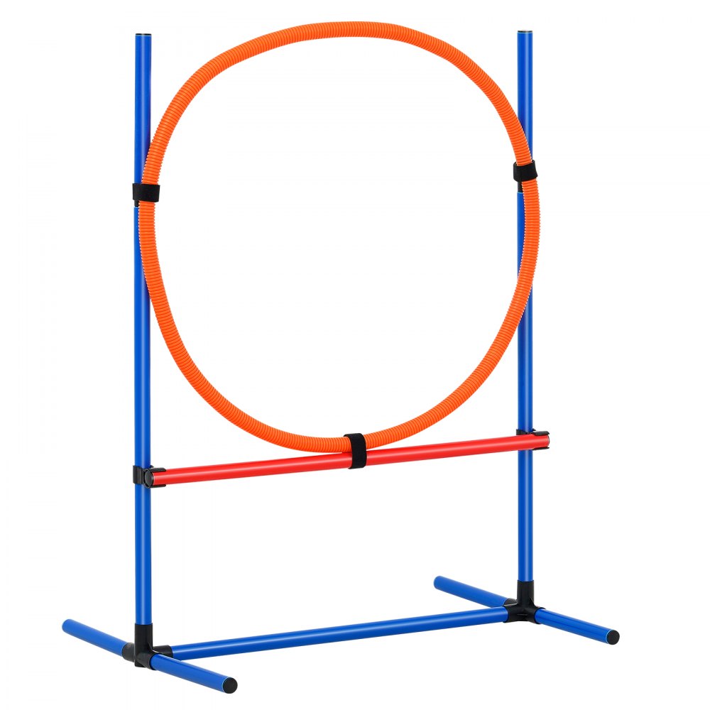 VEVOR Dog Agility Training Equipment 4 PCS Set Hurdles and Jump Ring Obstacle 