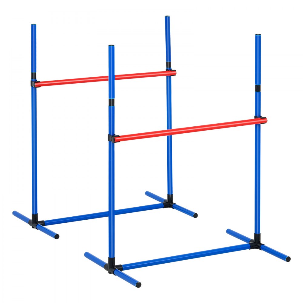 VEVOR Dog Agility Training Equipment 4 PCS Set Hurdles and Jump Ring Obstacle 