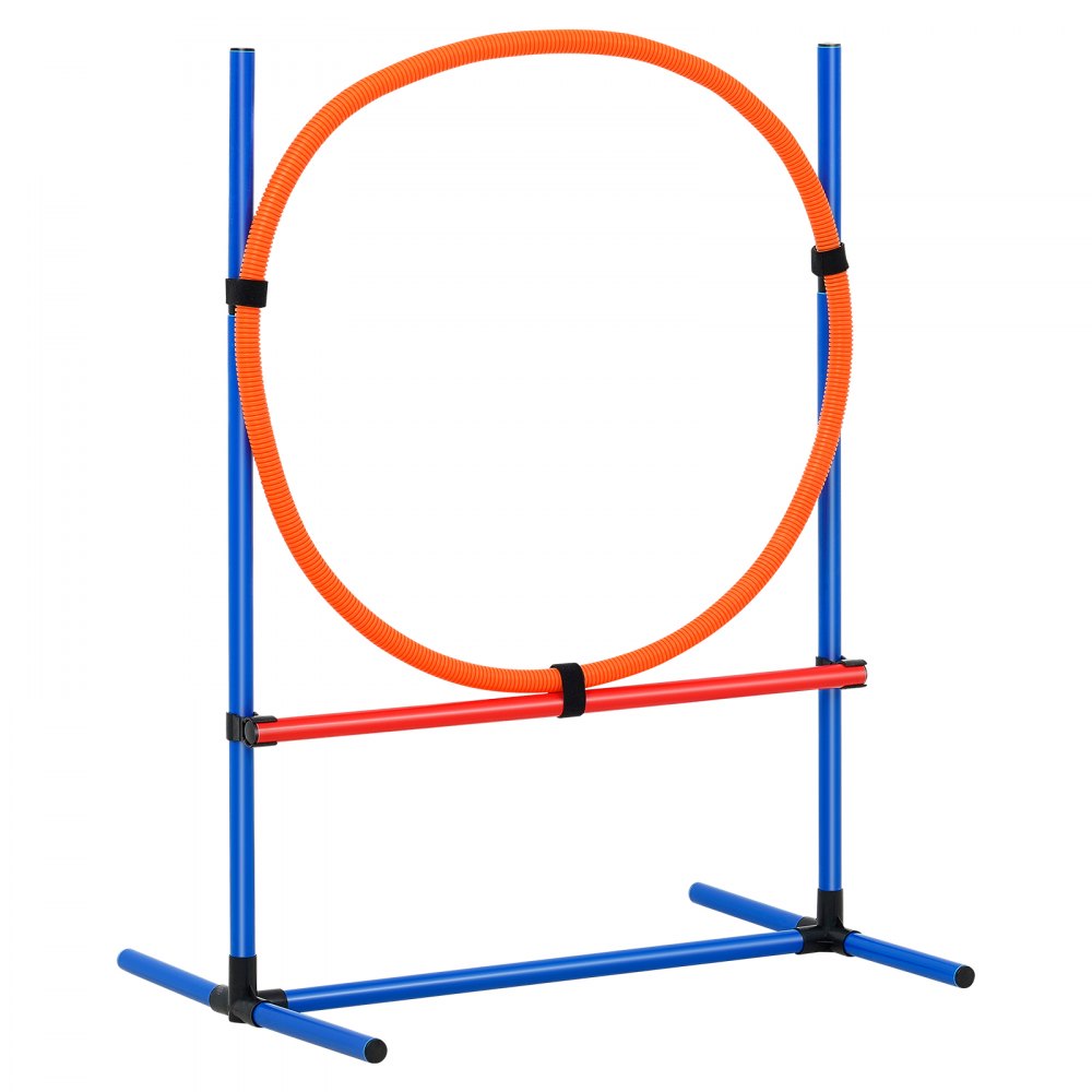 VEVOR Dog Agility Training Equipment 4 PCS Set with Hurdles Jump Ring Pause Box 