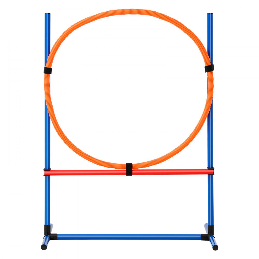 VEVOR Dog Agility Training Equipment 4 PCS Set with Hurdles Jump Ring Pause Box 