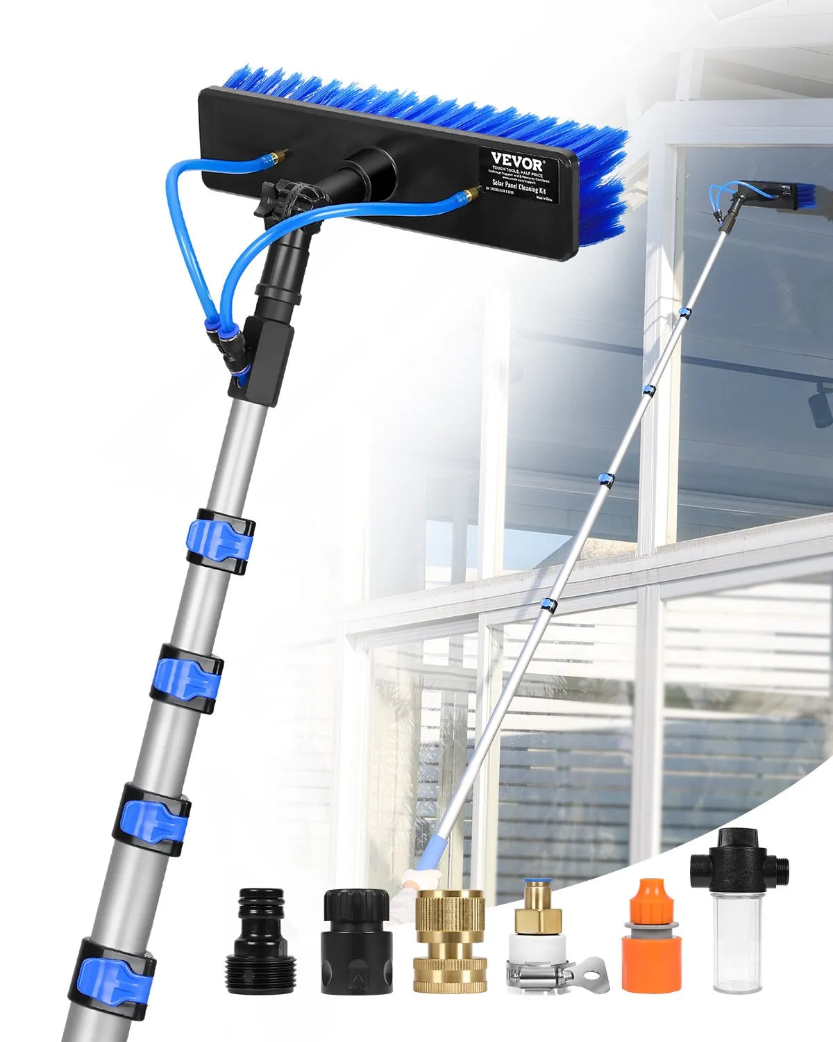 VEVOR Water Fed Pole Kit 30FT Solar Panel Cleaning Pole with Extendable Handle