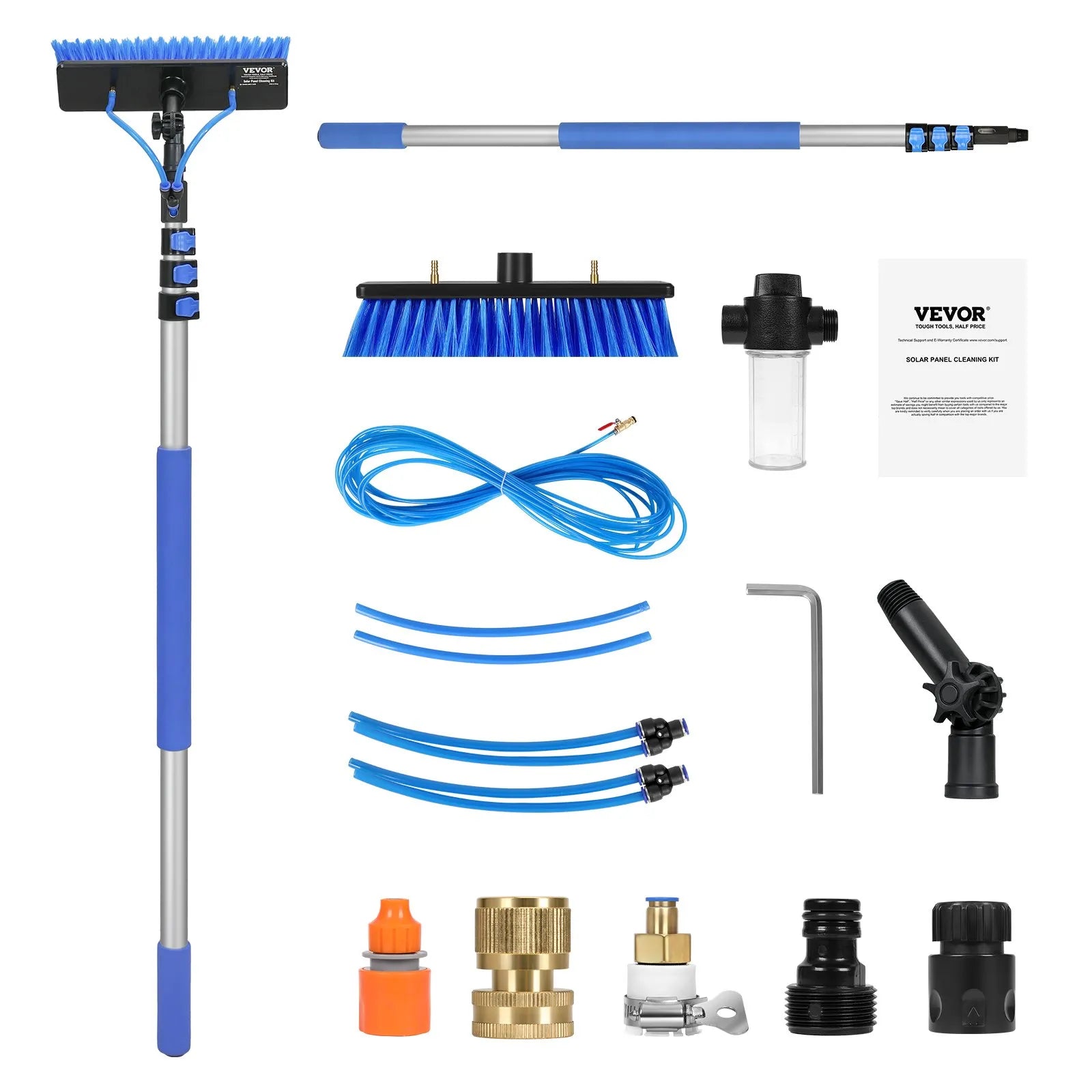 VEVOR Water Fed Pole Kit 12FT Solar Panel Cleaning Pole with Extendable Handle