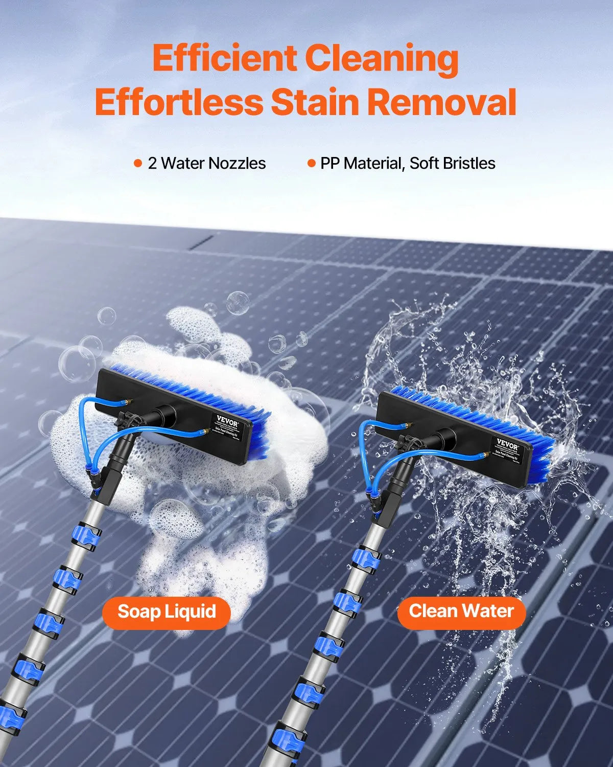 VEVOR Water Fed Pole Kit 36FT Solar Panel Cleaning Pole with Extendable Handle