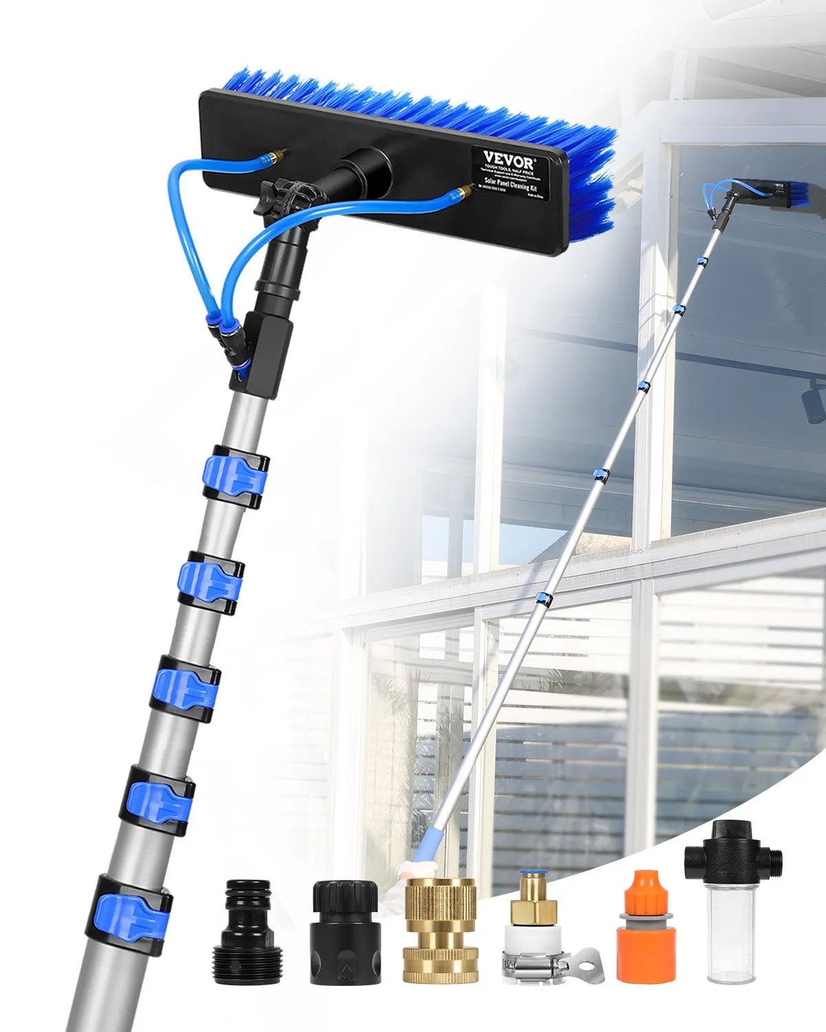 VEVOR Water Fed Pole Kit 36FT Solar Panel Cleaning Pole with Extendable Handle