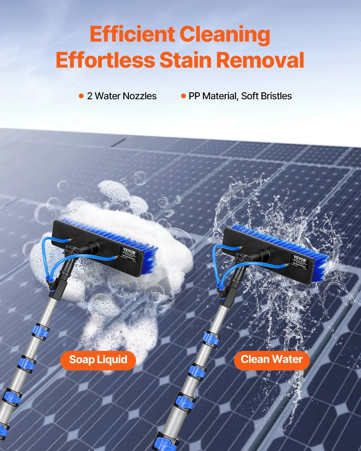 VEVOR Water Fed Pole Kit 24FT Solar Panel Cleaning Pole with Extendable Handle