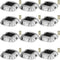 VEVOR Driveway Lights 12-Pack Solar Driveway Lights Bright White with Screws Solar Deck Lights Outdoor Waterproof Wireless Dock Lights 6 LEDs for Path Warning Garden Walkway Sidewalk Steps