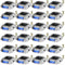 VEVOR Driveway Lights 24-Pack, Solar Driveway Lights with Switch Button, Solar Deck Lights Waterproof, Wireless Dock Lights 6 LEDs for Path Warning Garden Walkway Sidewalk Steps, LED Bright Blue