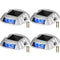 VEVOR Driveway Lights 4-Pack, Solar Driveway Lights with Switch Button, Solar Deck Lights Waterproof, Wireless Dock Lights 6 LEDs for Path Warning Garden Walkway Sidewalk Steps, LED Bright Blue
