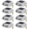 VEVOR Driveway Lights Solar Driveway Lights with Screw Solar Deck Lights Outdoor Waterproof Wireless Dock Lights 6 LEDs for Path Warning Garden Walkway Sidewalk Steps (White, 8-Pack)