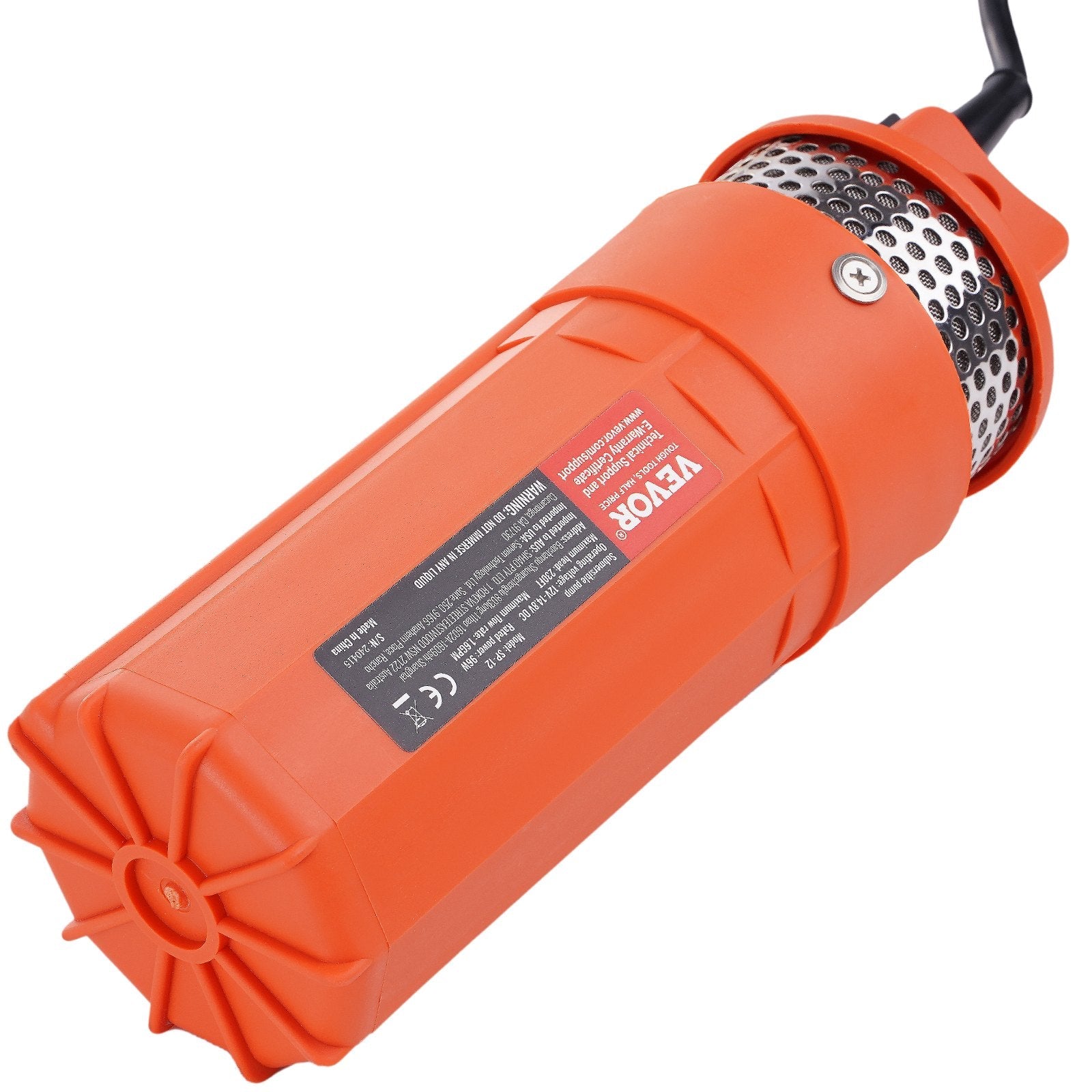 VEVOR Solar Water Pump, 12V DC 96W Submersible Deep Well Pump, Max Flow 1.6 GPM, Max Head 230 ft, Max Submersion 98.4 ft, Solar Powered Water Pump for Well, Farm Ranch Irrigation, Livestock Drinking 