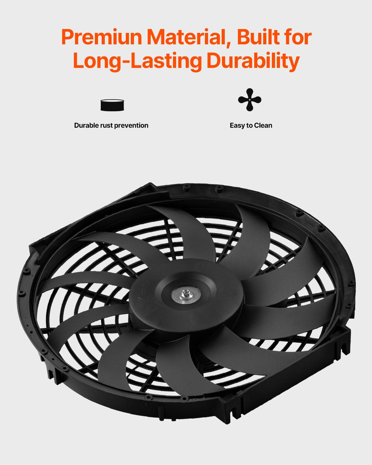 VEVOR 12" Gable Mount Fan 1300 CFM Attic Exhaust Fan with Adjustable Thermostat 