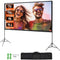 VEVOR Projector Screen with Stand, 120 inch 16:9 4K 1080 HD Outdoor Movie Screen with Stand, Wrinkle-Free Projection Screen with Tripods and Carry Bag, for Home Theater Cinema Backyard Movie Night