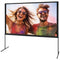 VEVOR Projector Screen with Stand, 100 inch 16:9 4K 1080 HD Outdoor Movie Screen with Stand, Wrinkle-Free Projection Screen with Bar Feet and Carry Bag, for Home Theater Cinema Backyard Movie Night