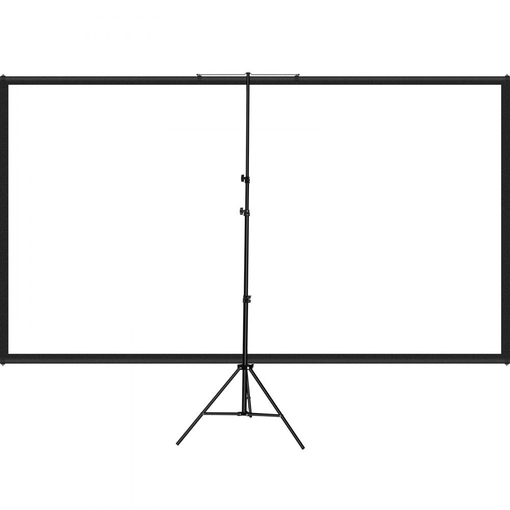 VEVOR Tripod Projector Screen with Stand 70 inch 16:9 4K HD Projection Screen Stand Wrinkle-Free Height Adjustable Portable Screen for Projector Indoor & Outdoor for Movie, Home Cinema, Gaming, Office 