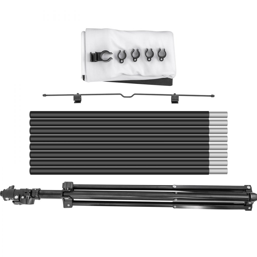 VEVOR Tripod Projector Screen with Stand 70 inch 16:9 4K HD Projection Screen Stand Wrinkle-Free Height Adjustable Portable Screen for Projector Indoor & Outdoor for Movie, Home Cinema, Gaming, Office 