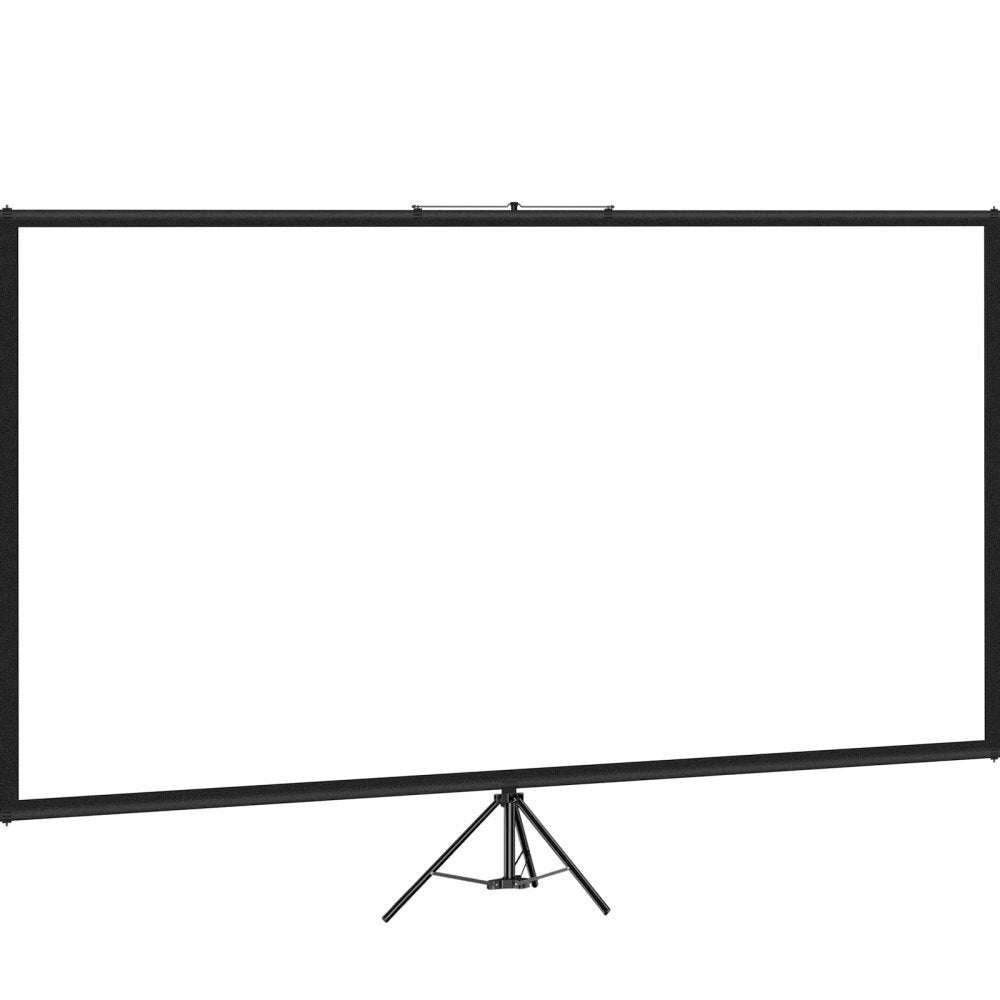 VEVOR Tripod Projector Screen with Stand 70 inch 16:9 4K HD Projection Screen Stand Wrinkle-Free Height Adjustable Portable Screen for Projector Indoor & Outdoor for Movie, Home Cinema, Gaming, Office 