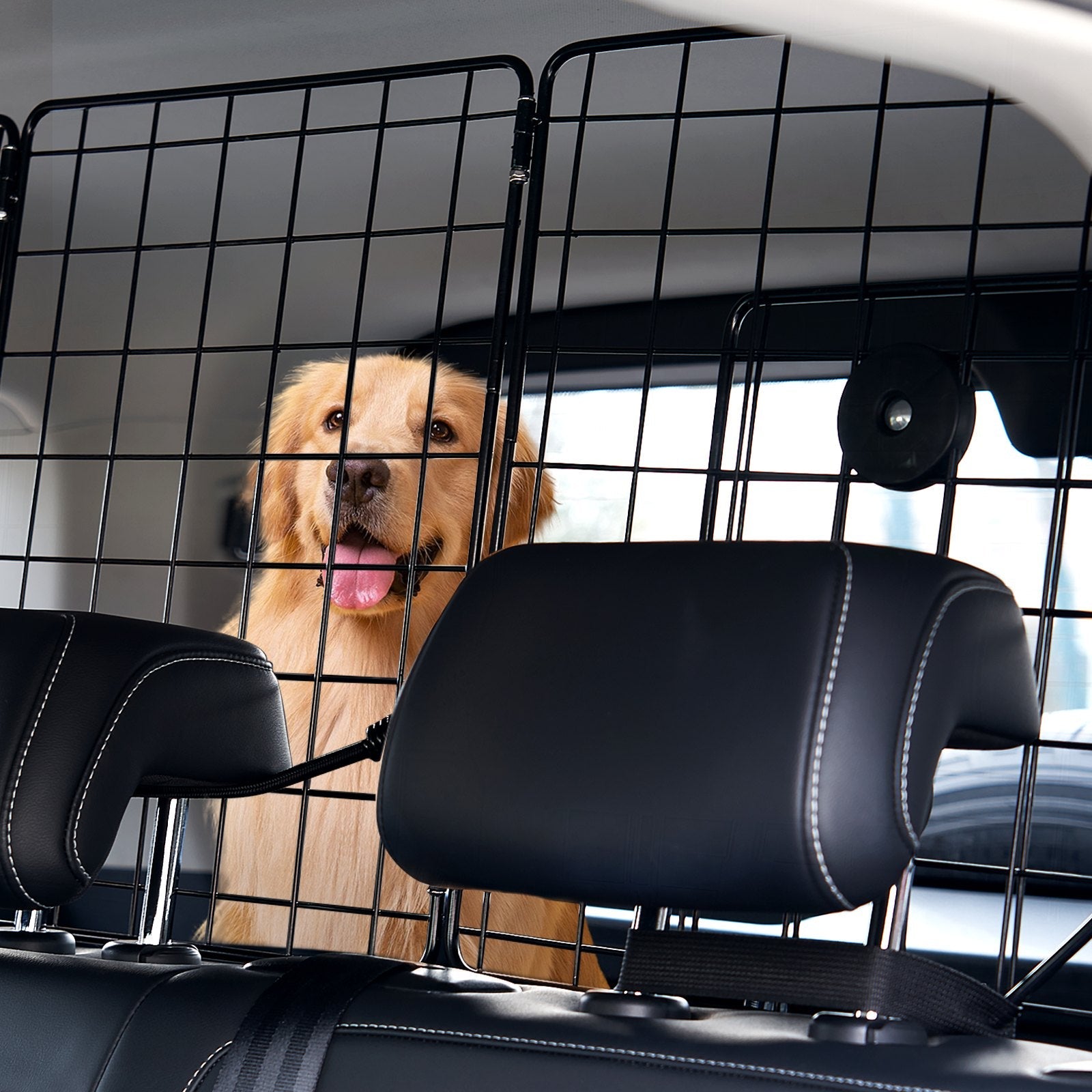 VEVOR Dog Car Barrier 36.6"-60" Adjustable Pet Divider Gate for Cargo Area 