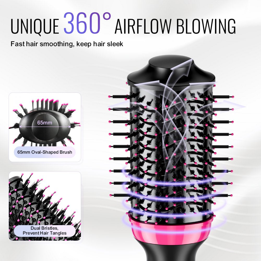 VEVOR Hair Blow Dryer Brush Ionic Hair Dryer and Styler with 2.56" Oval Barrel 