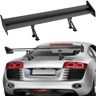VEVOR GT Wing Car Spoiler, 53.1 inch Universal Spoiler with Double Deck, Adjustable Lightweight Aluminum, Car Rear Spoiler Wing, Racing Spoiler BGW/JDM Drift Black 