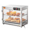 VEVOR 2-Tier Commercial Food Warmer Display Countertop Pizza Cabinet with Light