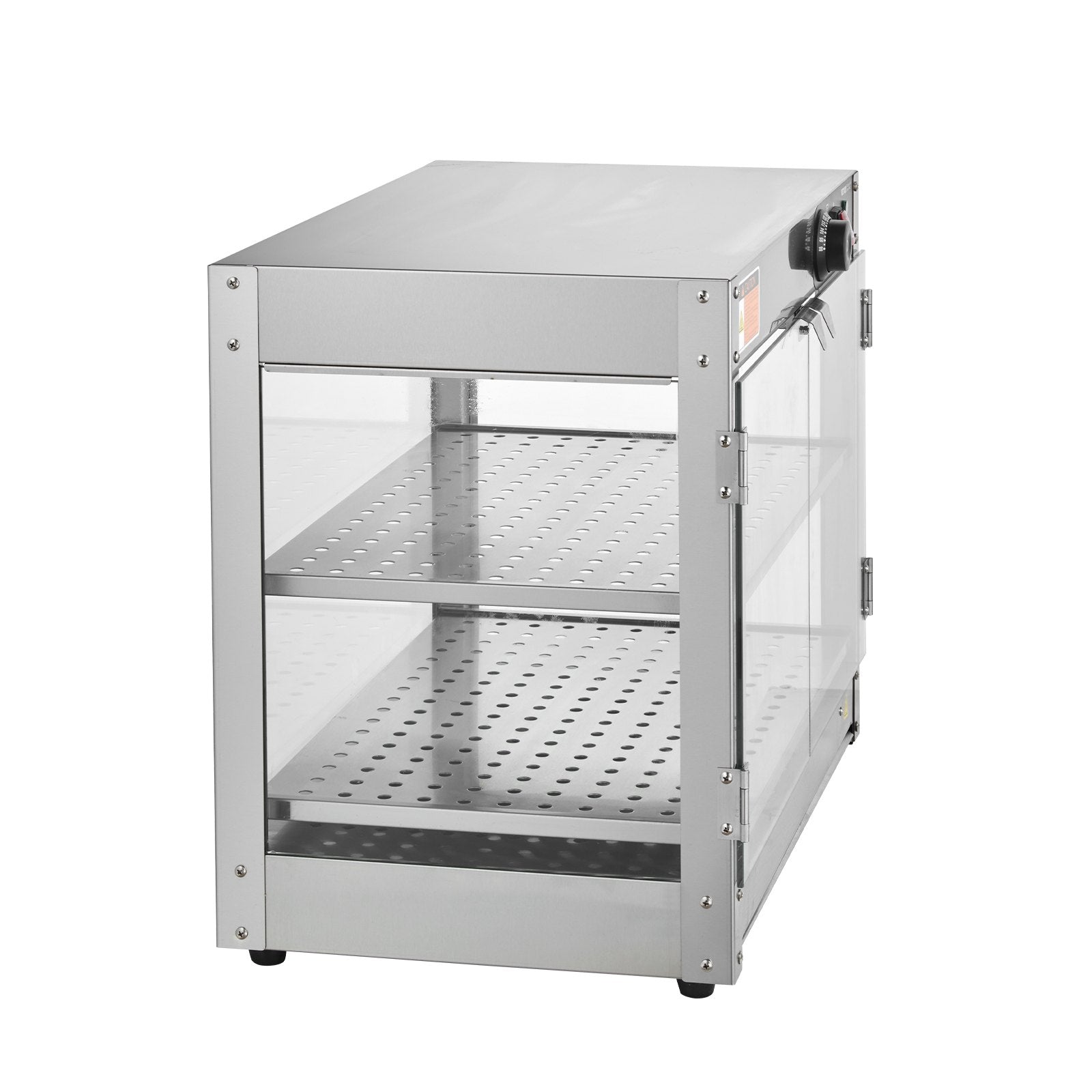 VEVOR 2-Tier Commercial Food Warmer Display Countertop Pizza Cabinet with Light 