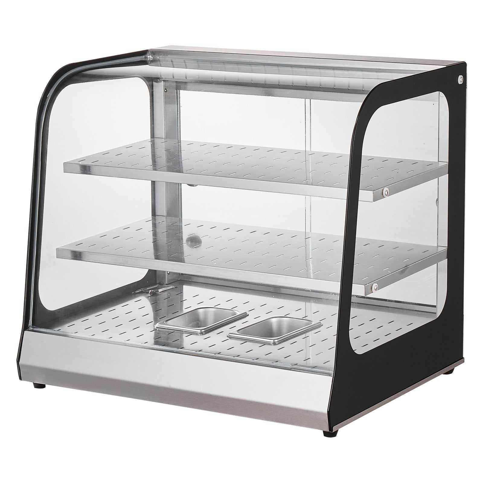 VEVOR 2-Tier Commercial Food Warmer Display Countertop Pizza Cabinet with Tong 