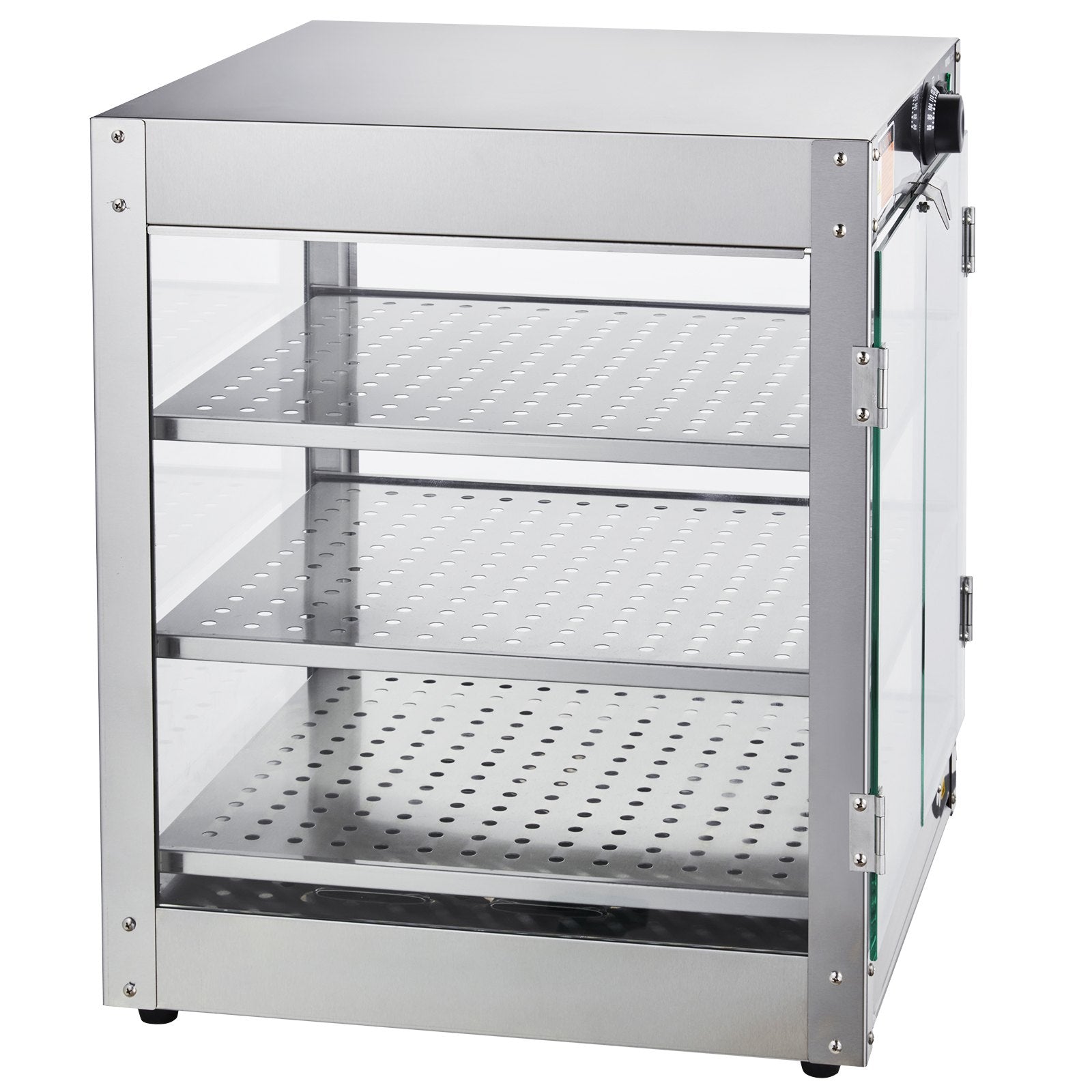 VEVOR 3-Tier Commercial Food Warmer Display Countertop Pizza Cabinet with Light 