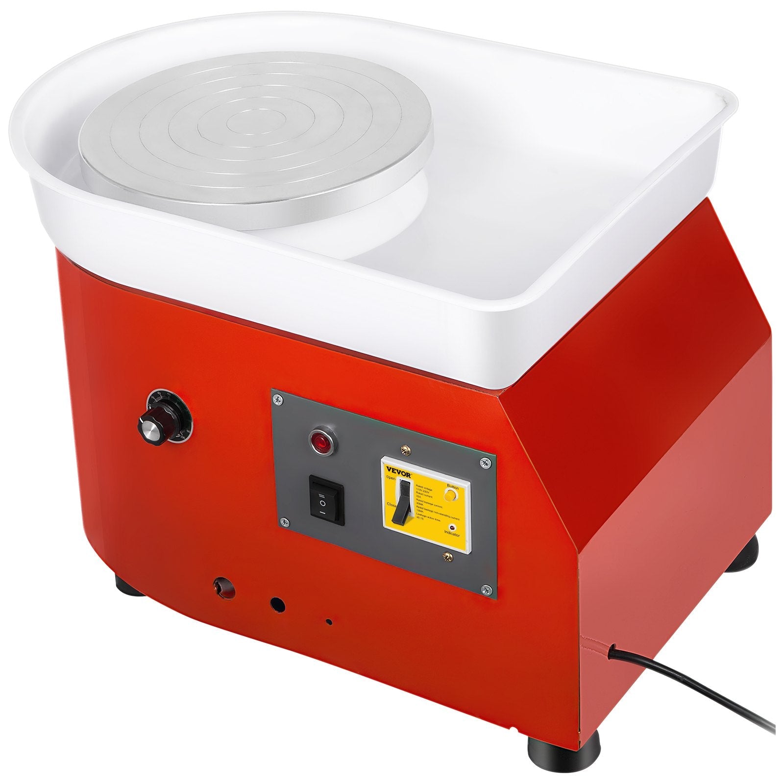 VEVOR Pottery Wheel 25cm Pottery Forming Machine with ABS Basin Electric Pottery Wheel 280W 110V for Ceramic Work Clay Art Craft 