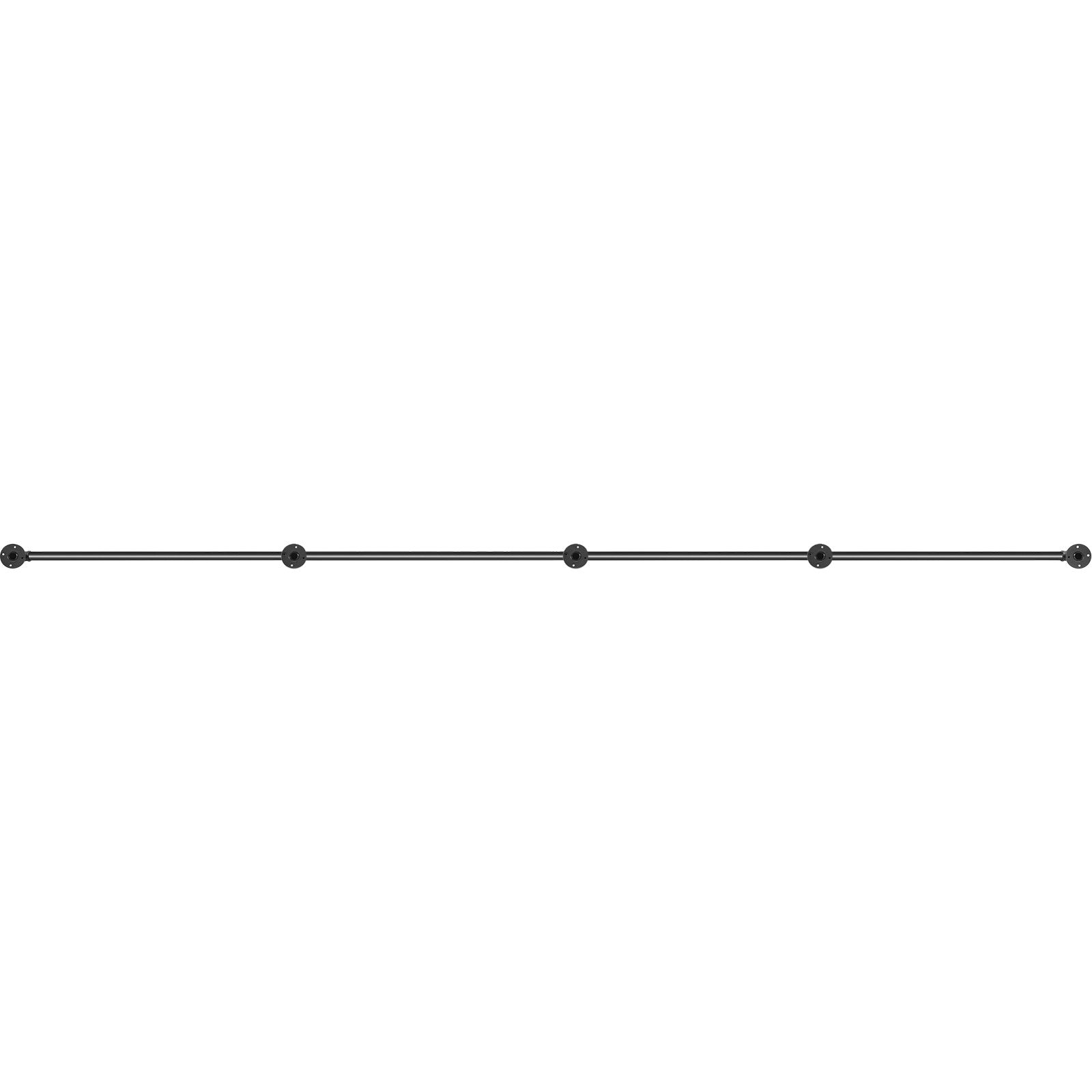 VEVOR Pipe Stair Handrail, 13FT Staircase Handrail, 440LBS Load Capacity Carbon Steel Pipe Handrail, Industrial Pipe Handrail with Wall Mount Support, Round Corner Wall Handrailing for Indoor, Outdoor 