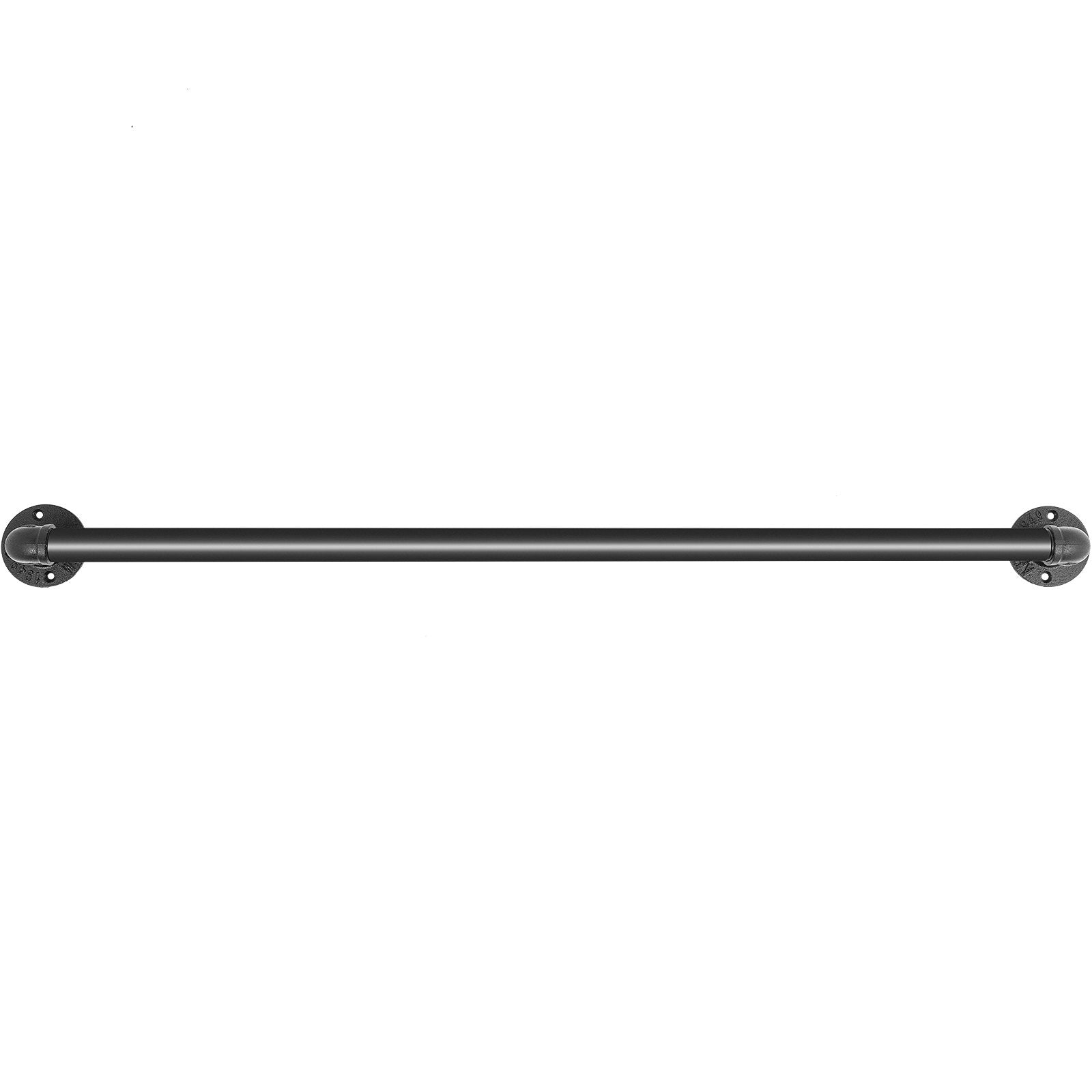 VEVOR Pipe Stair Handrail, 2FT Staircase Handrail, 440LBS Load Capacity Carbon Steel Pipe Handrail, Industrial Pipe Handrail with Wall Mount Support, Round Corner Wall Handrailings for Indoor, Outdoor 