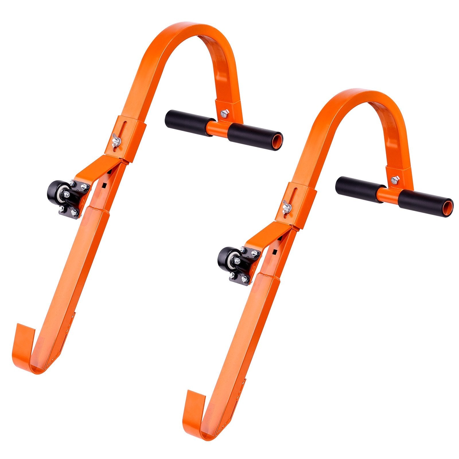 VEVOR Ladder Roof Hook Stabilizer 2 Pack with Wheel Rubber Grip T-Bar Steel 