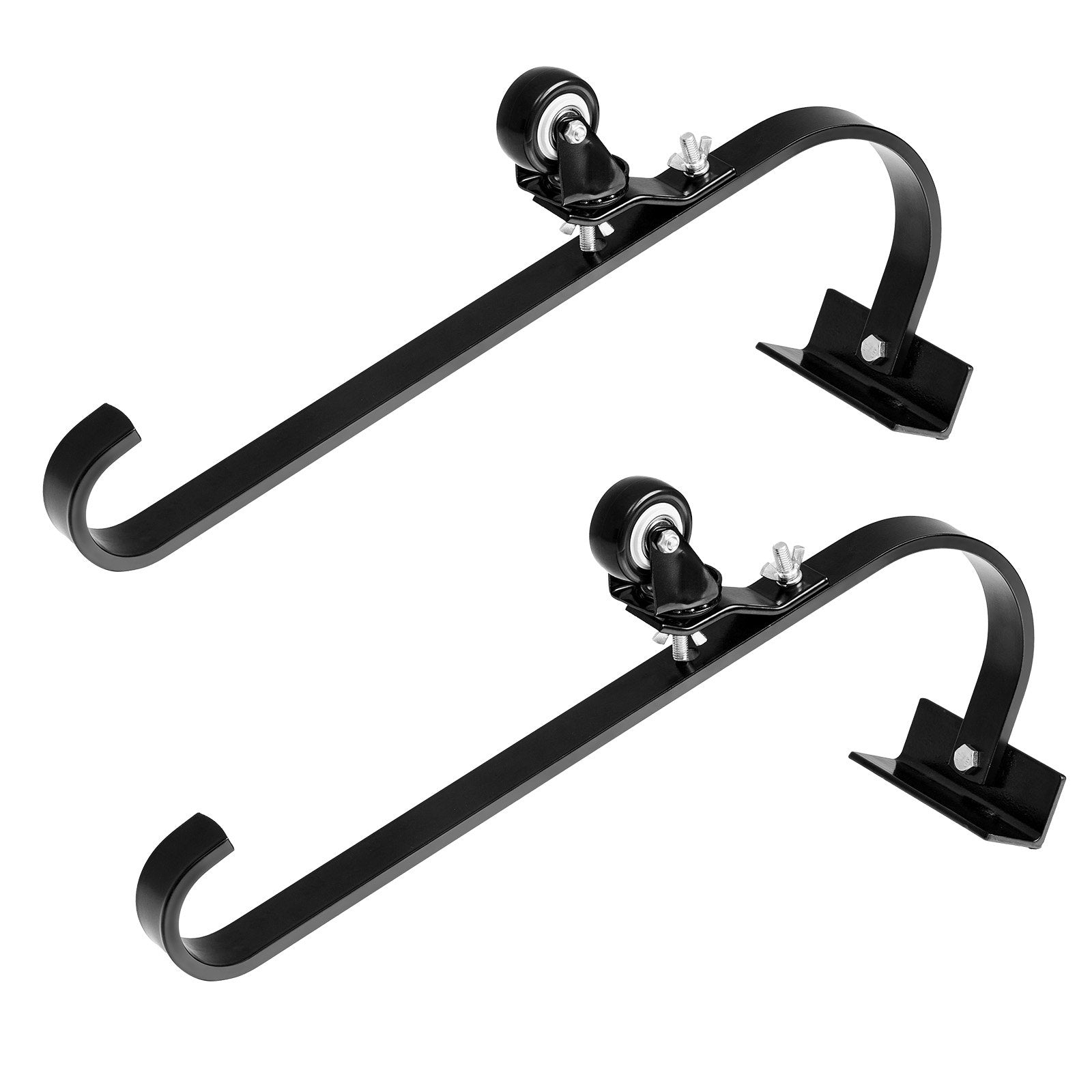 VEVOR Ladder Roof Hook Stabilizer 2 Pack with Fixed Wheel & Swivel Bar Steel 