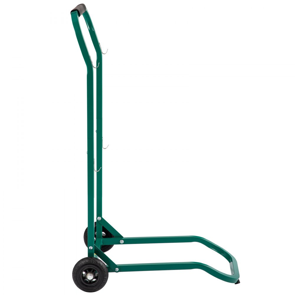 VEVOR Steel Recycling Cart, 220 lbs Load Capacity 22.8 x 15.7 Inch, 4 Wheels Moving Bin Cart, Easy Assembly & Weatherproof, Well-Built Hook-Type for Simple Recycle Bin and Recycle Caddy, Green 