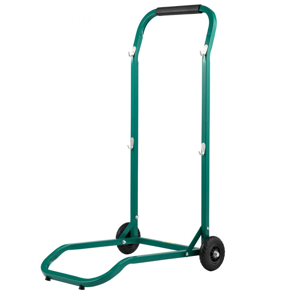 VEVOR Steel Recycling Cart, 220 lbs Load Capacity 22.8 x 15.7 Inch, 4 Wheels Moving Bin Cart, Easy Assembly & Weatherproof, Well-Built Hook-Type for Simple Recycle Bin and Recycle Caddy, Green 