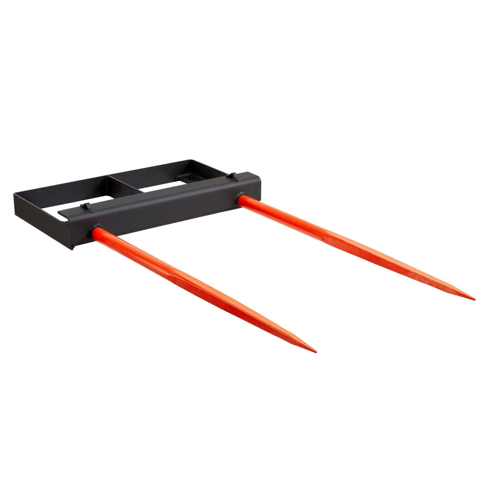 VEVOR 49" Hay Spear, Bale Spears 3000lbs Loading Capacity, Skid Steer Loader Tractor Bucket Attachment with 2pcs 17.5" Stabilizer Spears and 60" Chain, Quick Attach Spike Forks 