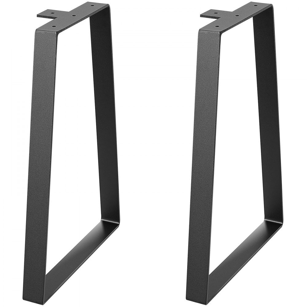 VEVOR 16 inch Trapezoid Steel Table Legs, Replacement Furniture Legs Set of 2 for DIY Coffee Tables, Modern Desks, Bench, Night Stands, Sofa, Max Load 400 lbs Heavy Duty, Quick Instalation Legs Black 