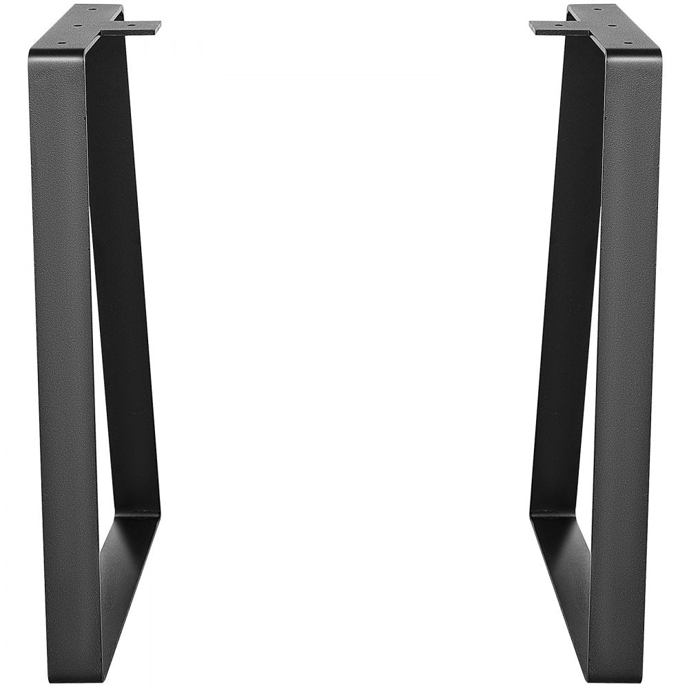 VEVOR 16 inch Trapezoid Steel Table Legs, Replacement Furniture Legs Set of 2 for DIY Coffee Tables, Modern Desks, Bench, Night Stands, Sofa, Max Load 400 lbs Heavy Duty, Quick Instalation Legs Black 