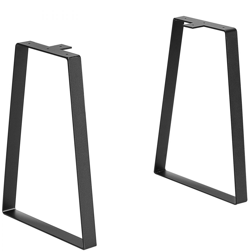 VEVOR 16 inch Trapezoid Steel Table Legs, Replacement Furniture Legs Set of 2 for DIY Coffee Tables, Modern Desks, Bench, Night Stands, Sofa, Max Load 400 lbs Heavy Duty, Quick Instalation Legs Black 