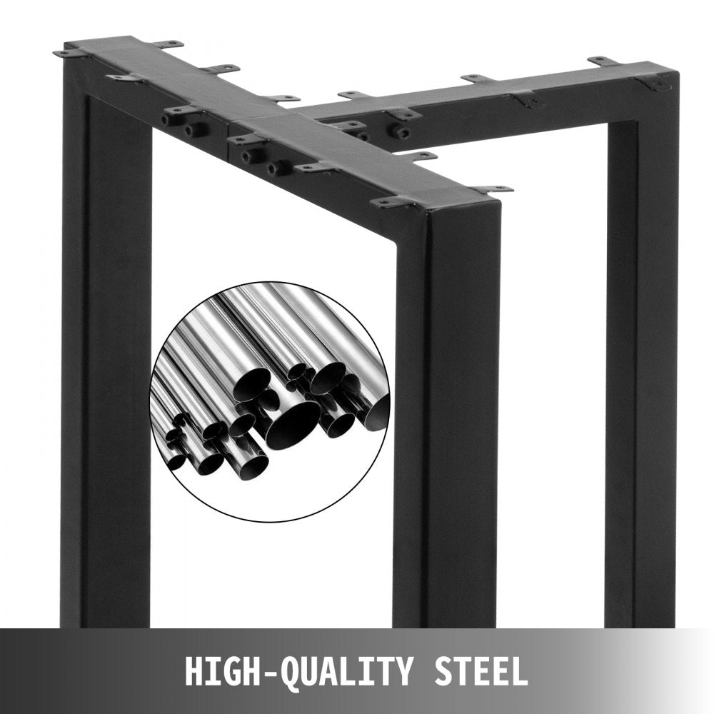Metal Table Legs Dining Table Legs 16" Height T-shape Desk Legs Set Of 2 Rustic 