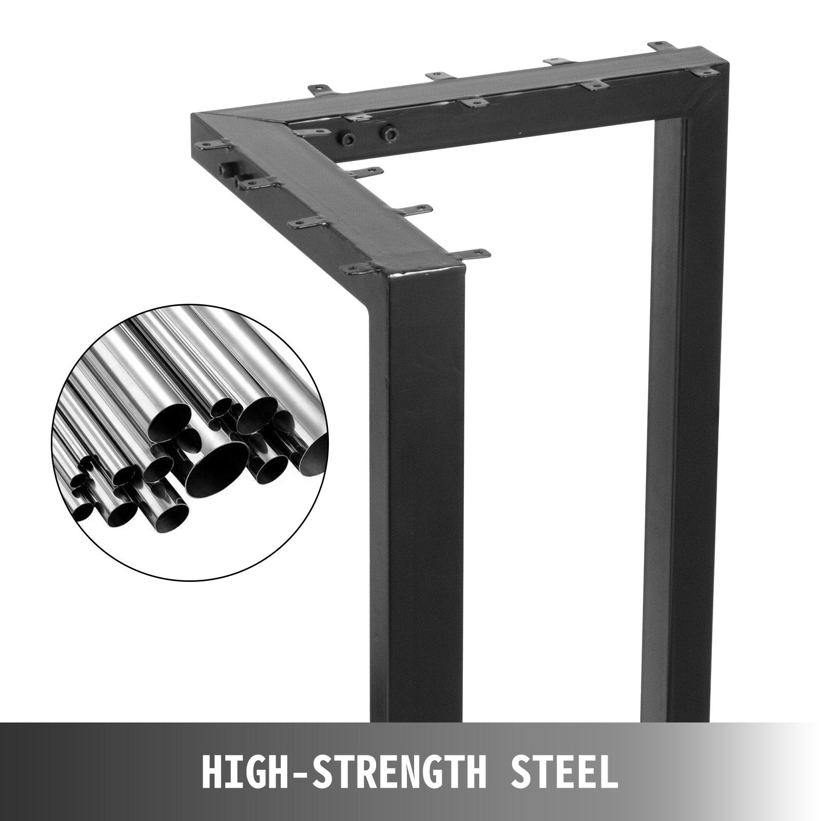 Metal Table Legs Dining Table Legs 28"height, 24"width L-shaped Desk Legs 2pcs 
