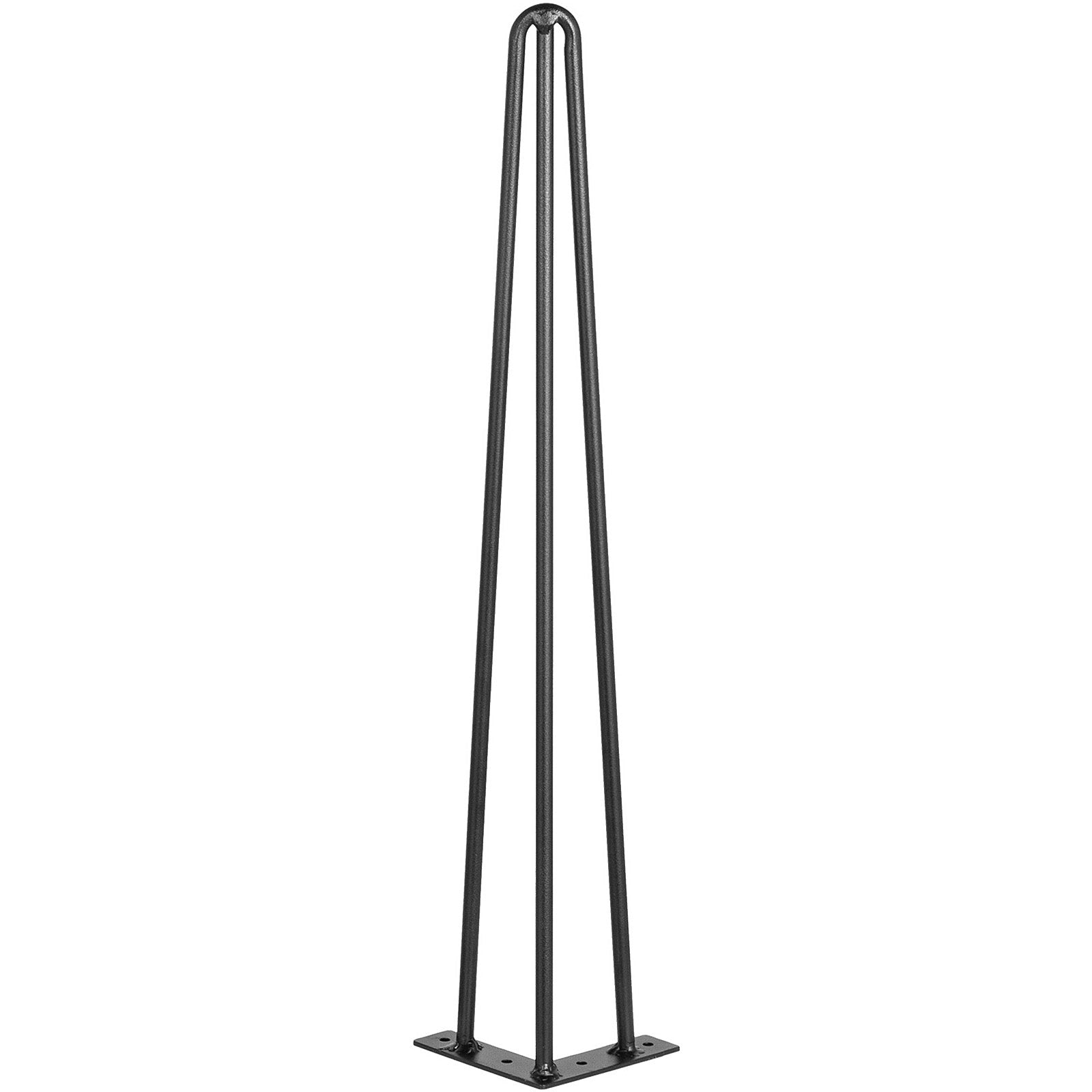 VEVOR Table Legs 16 inch Black Set of 4 Desk Legs Each 220lbs Capacity Hairpin Desk Legs 3 Rods for Bench Desk Dining End Table Chairs Carbon Steel DIY Table Legs Heavy Duty Furniture Legs 