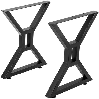 VEVOR Dining Table Legs 28inch Metal Table Legs 2PCs Black Iron for Office Table 