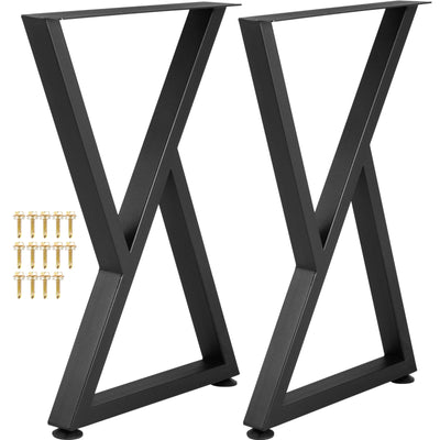 VEVOR Z Shape Metal Table Legs Dining Table Legs 28"x18" Desk Legs Set of 2 