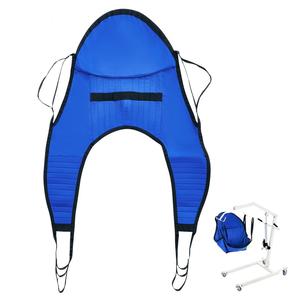 VEVOR Patient Lift Sling with Head Support Large-Size U Shape Divided Leg Sling 