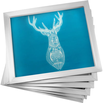 VEVOR Screen Printing Frame 6 Pieces Aluminum 10x14 Inch Silk Screen Printing Frame with White 156 Count Mesh Screen Print Screen Frame 